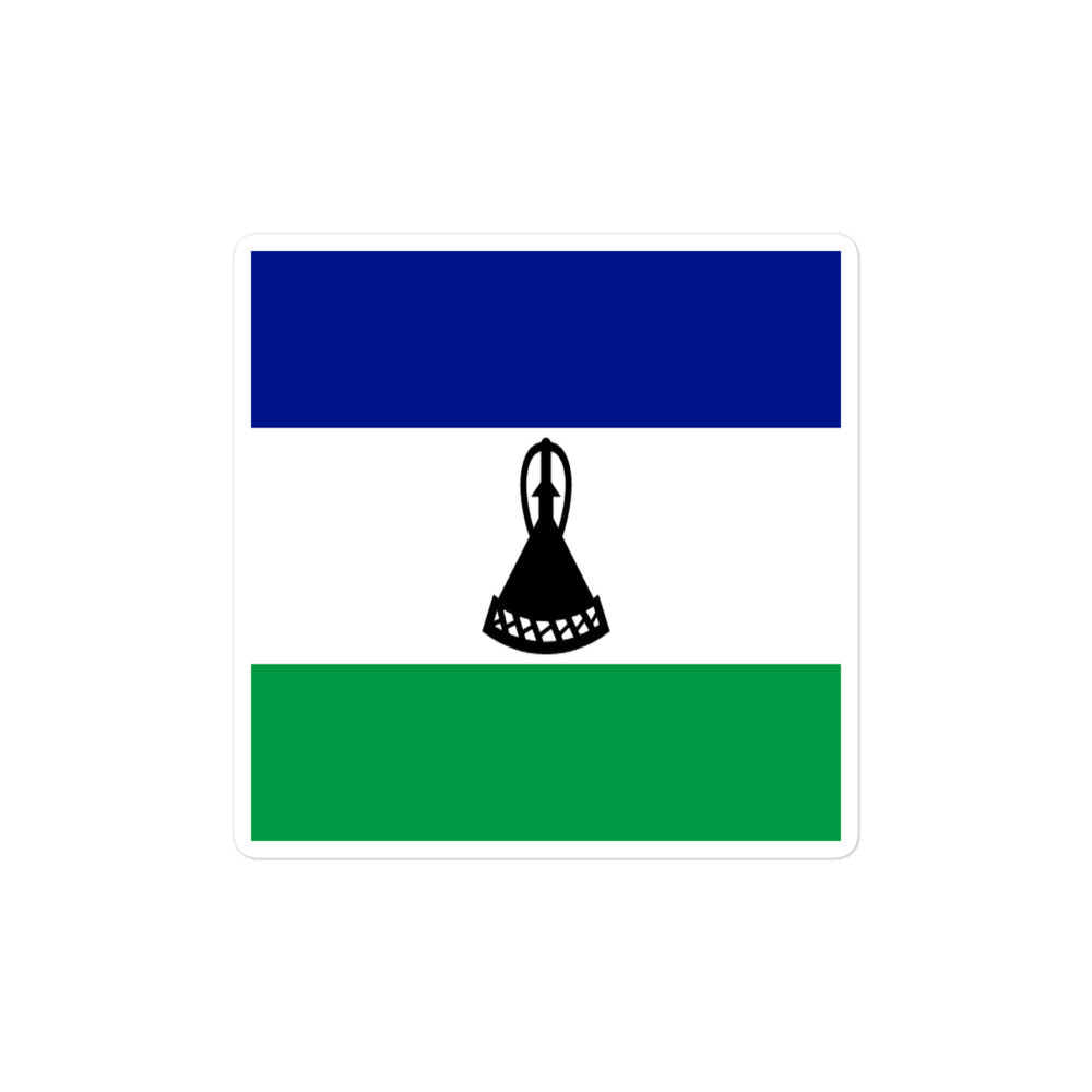 National Flag Stickers - Collection 6 Lesotho sticker-4x4