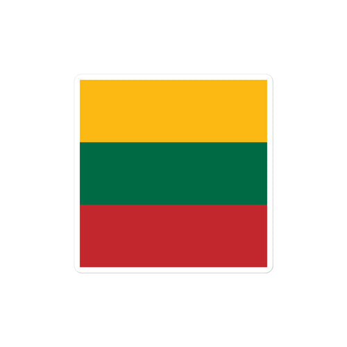 National Flag Stickers - Collection 6 Lithuania / 2x2 / Satin