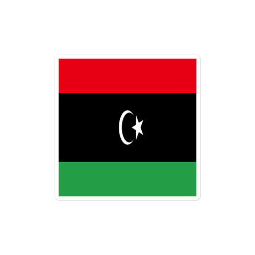 National Flag Stickers - Collection 6 Libya / 2x2 / Satin