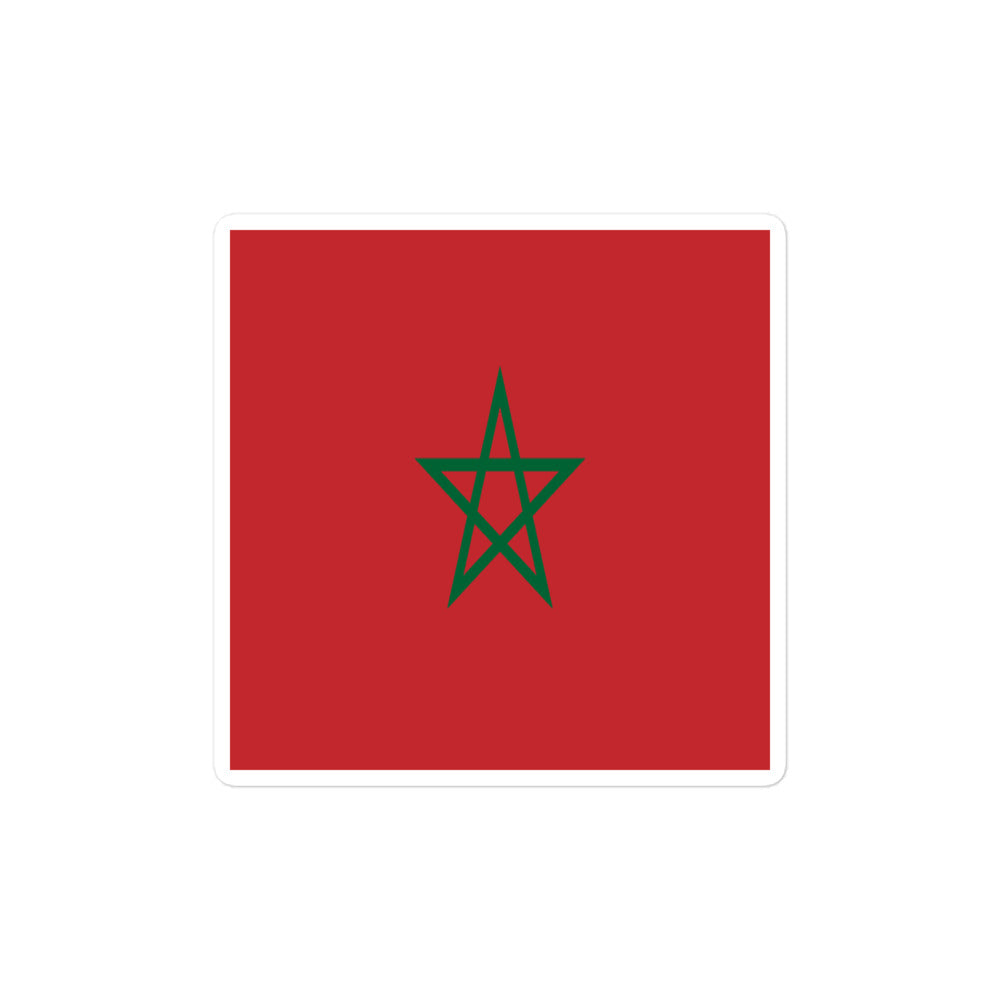 National Flag Stickers - Collection 6 Morocco sticker-4x4