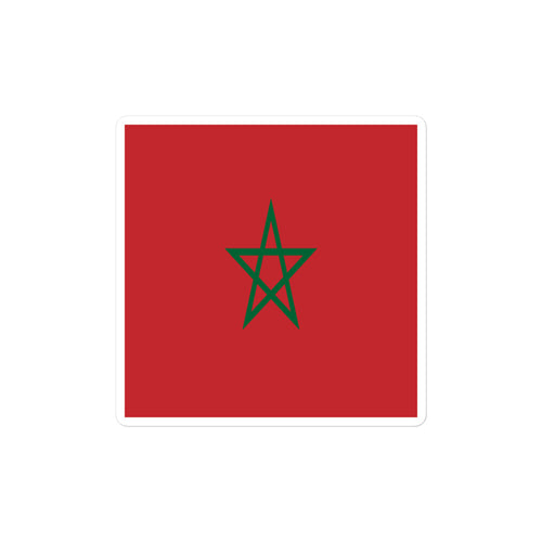 National Flag Stickers - Collection 6 Morocco / 2x2 / Satin