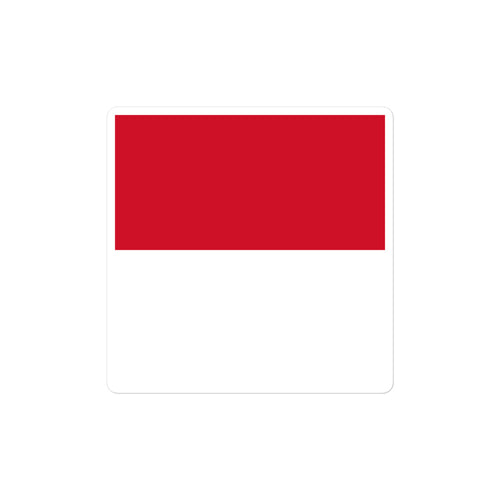 National Flag Stickers - Collection 6 Monaco / 2x2 / Satin