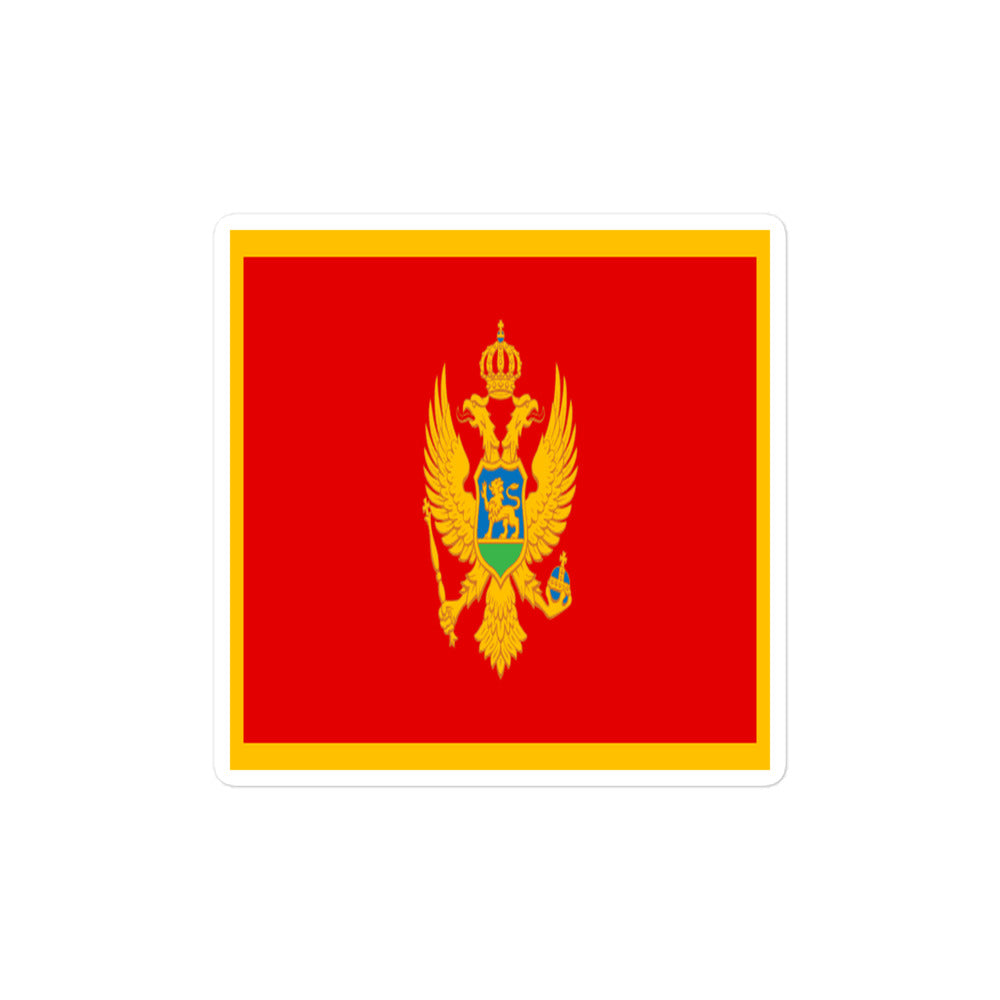 National Flag Stickers - Collection 6 Montenegro sticker-4x4