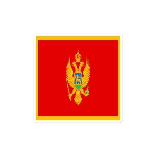 National Flag Stickers - Collection 6 Montenegro / 2x2 / Satin