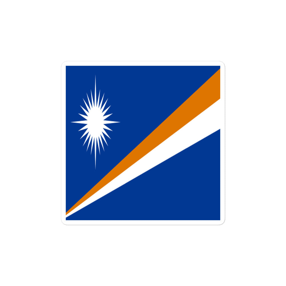 National Flag Stickers - Collection 6 Marshall Islands sticker-4x4