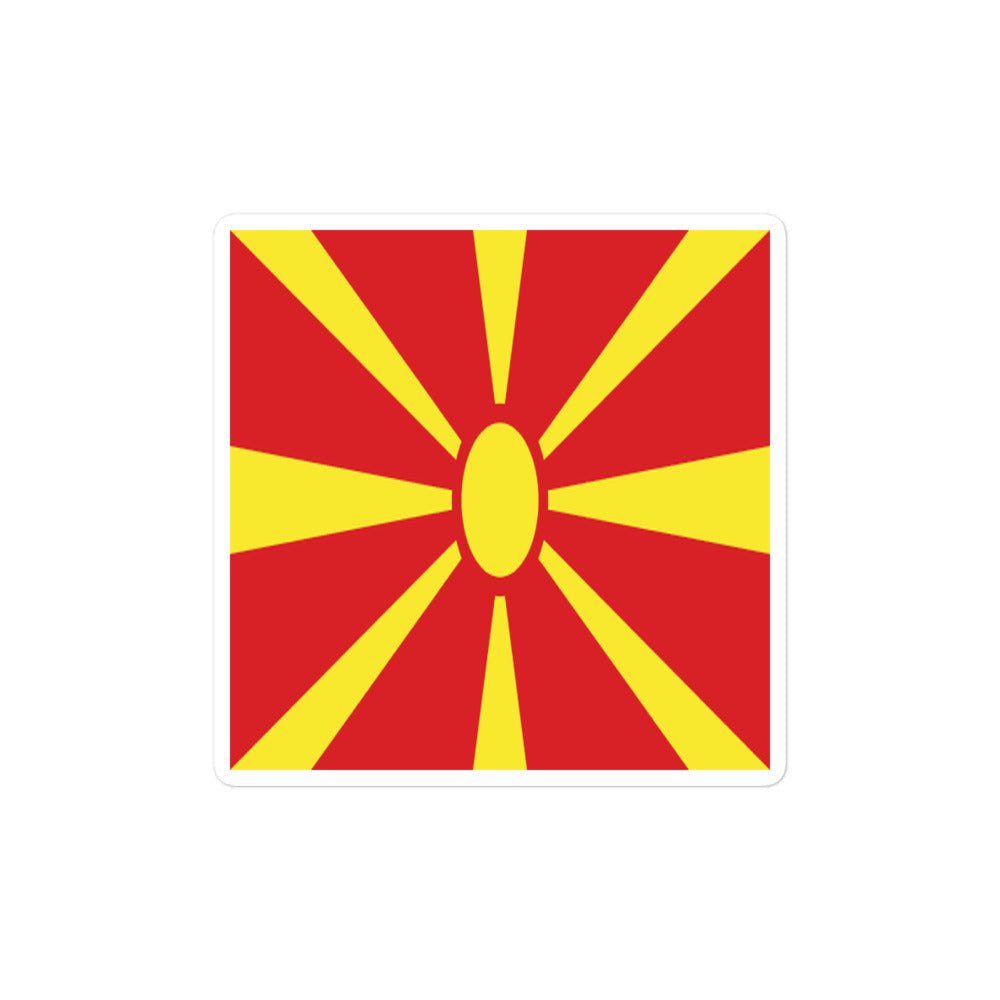 National Flag Stickers - Collection 6 North Macedonia sticker-4x4