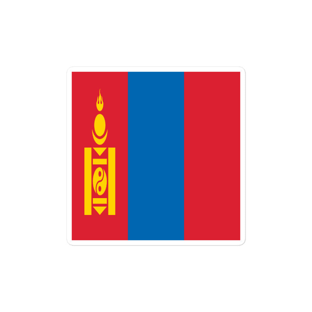 National Flag Stickers - Collection 6 Mongolia sticker-4x4
