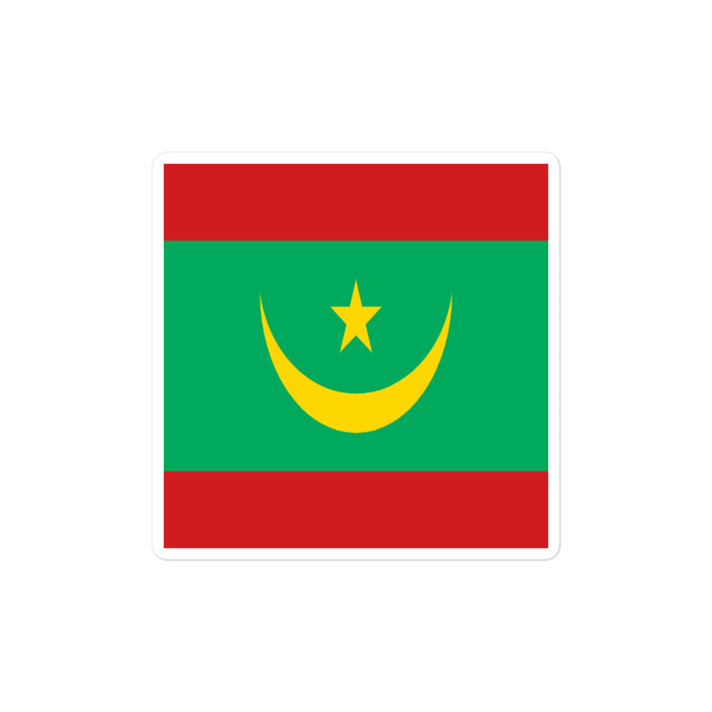 National Flag Stickers - Collection 6 Mauritania sticker-4x4