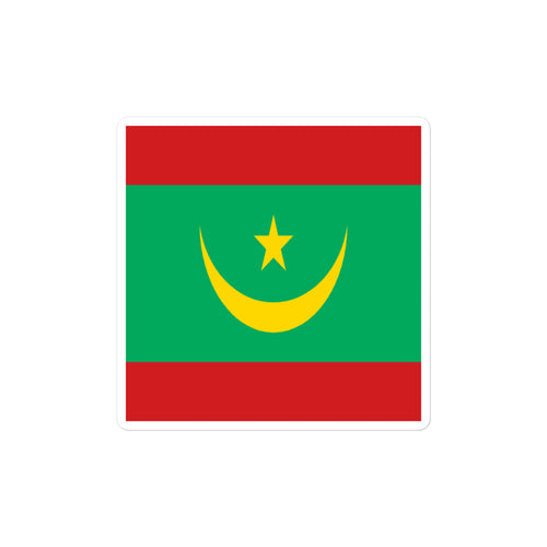 National Flag Stickers - Collection 6 Mauritania / 2x2 / Satin