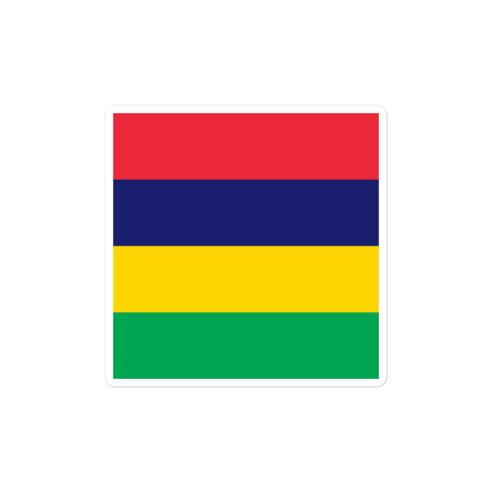 National Flag Stickers - Collection 6 Mauritius sticker-4x4