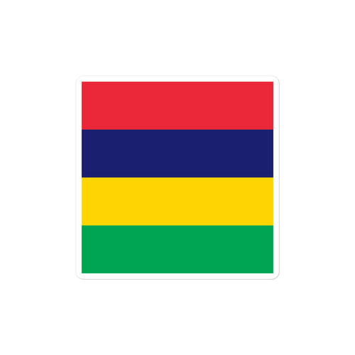 National Flag Stickers - Collection 6 Mauritius / 2x2 / Satin