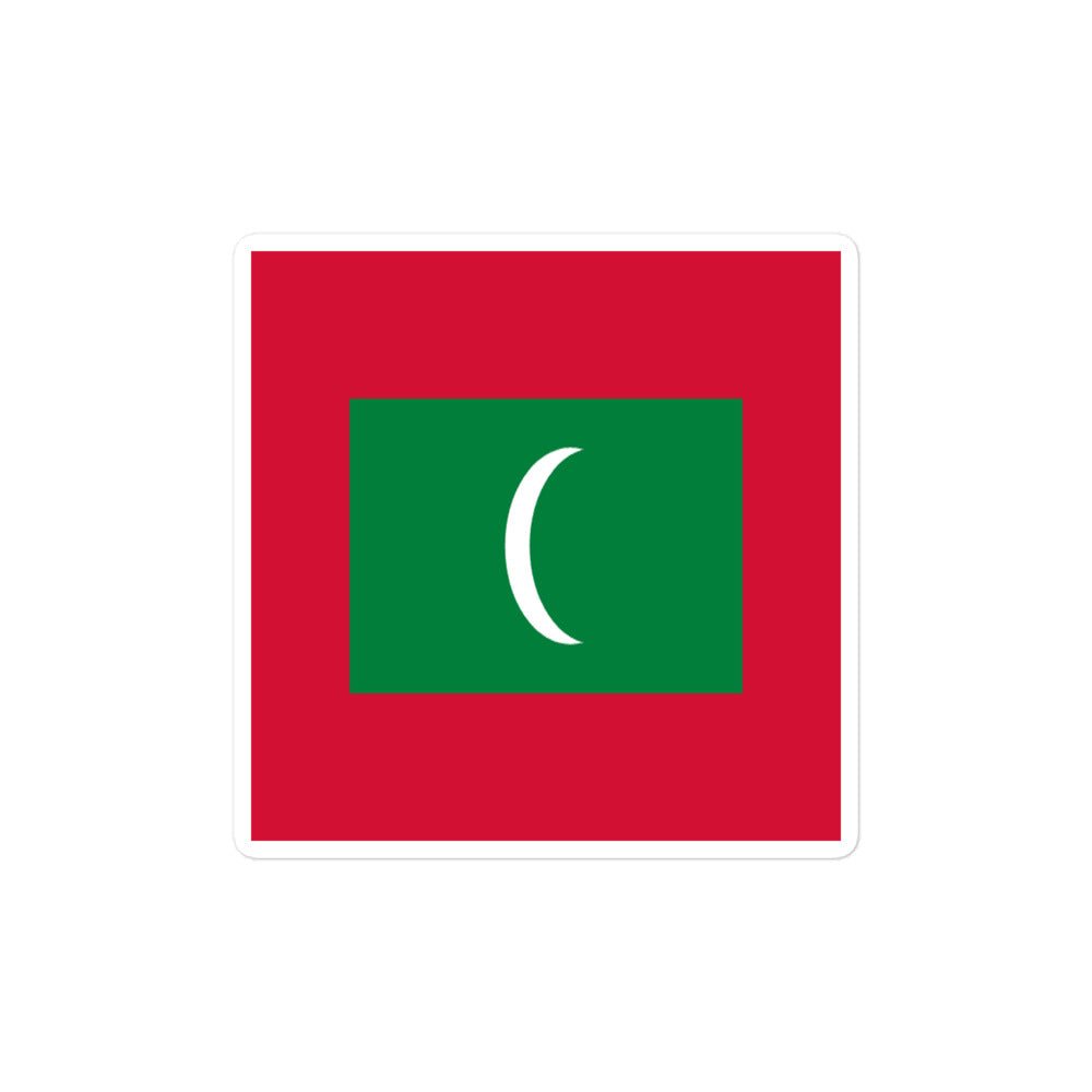 National Flag Stickers - Collection 7 Maldives sticker-4x4