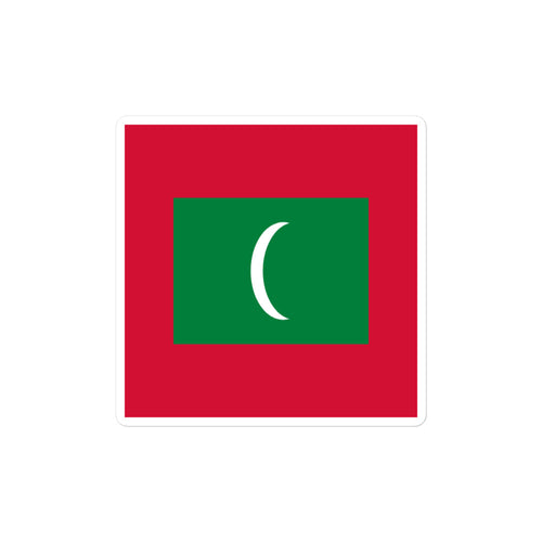 National Flag Stickers - Collection 7 Maldives / 2x2 / Satin