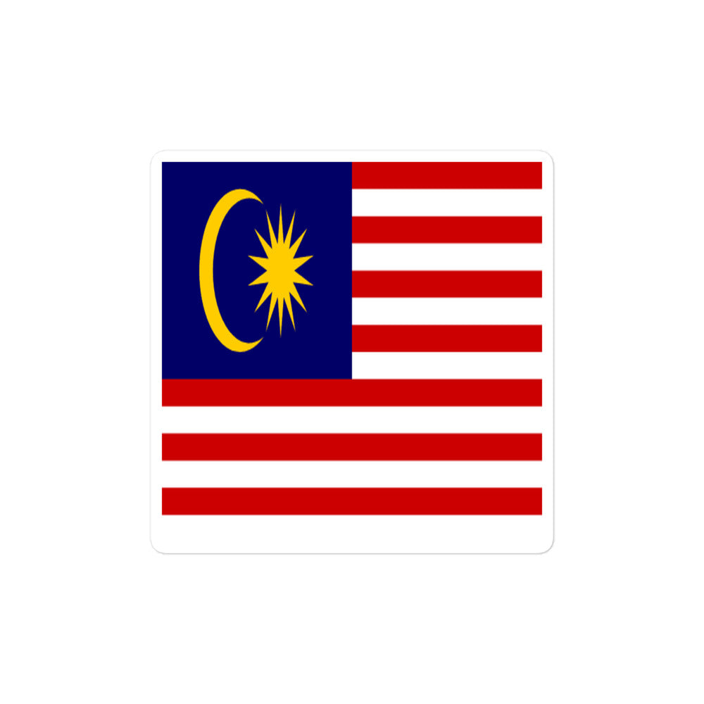 National Flag Stickers - Collection 7 Malaysia sticker-4x4