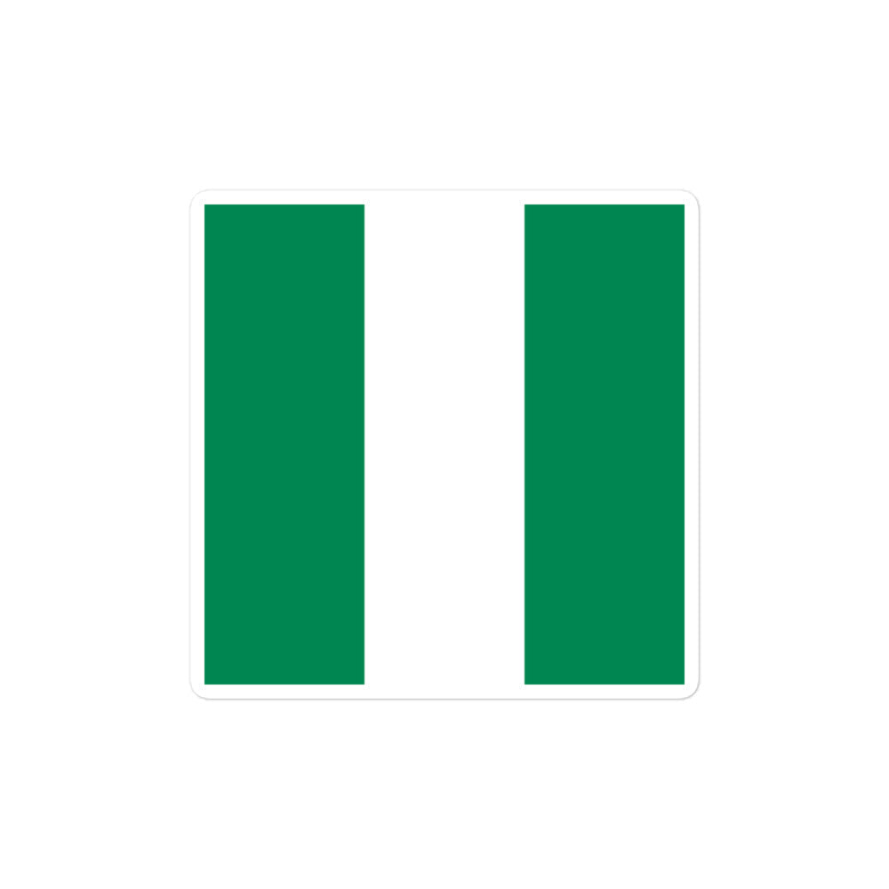 National Flag Stickers - Collection 7 Nigeria sticker-4x4