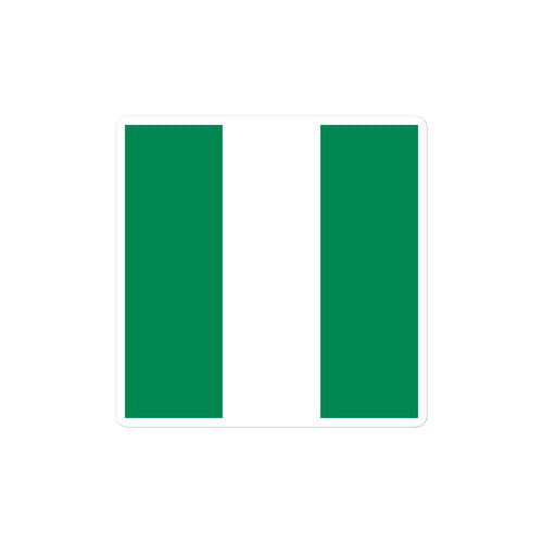National Flag Stickers - Collection 7 Nigeria / 2x2 / Satin