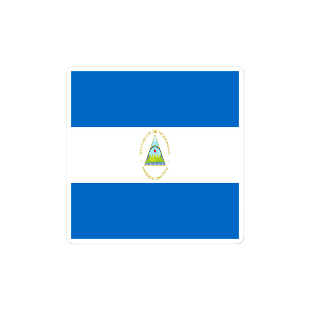 National Flag Stickers - Collection 7 Nicaragua sticker-4x4