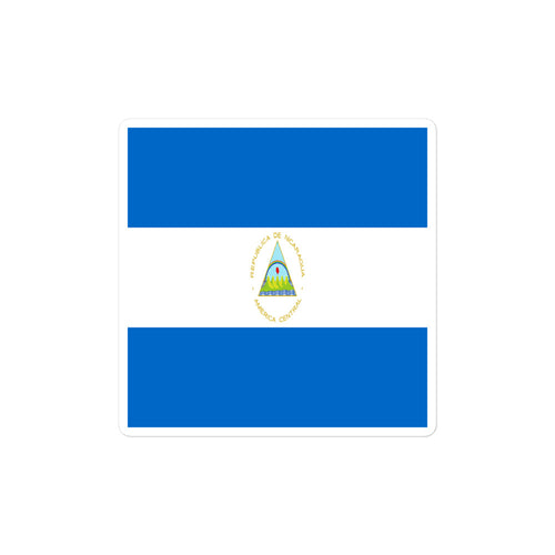 National Flag Stickers - Collection 7 Nicaragua / 2x2 / Satin