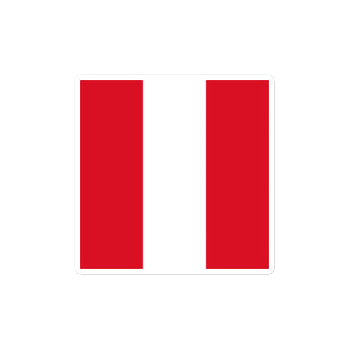 National Flag Stickers - Collection 7 Peru / 2x2 / Satin