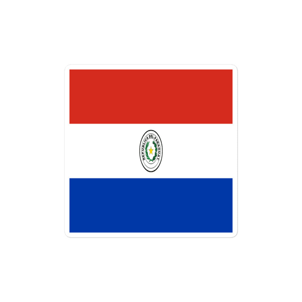 National Flag Stickers - Collection 8 Paraguay sticker-4x4