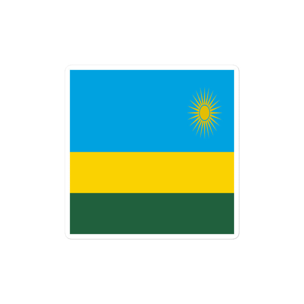 National Flag Stickers - Collection 8 Rwanda sticker-4x4