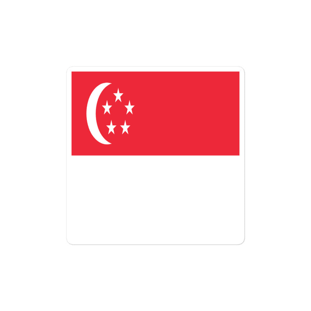 National Flag Stickers - Collection 8 Singapore sticker-4x4