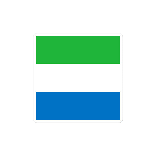 National Flag Stickers - Collection 8 Sierra Leone / 2x2 / Satin