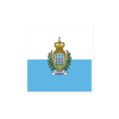 National Flag Stickers - Collection 8 San Marino / 2x2 / Satin