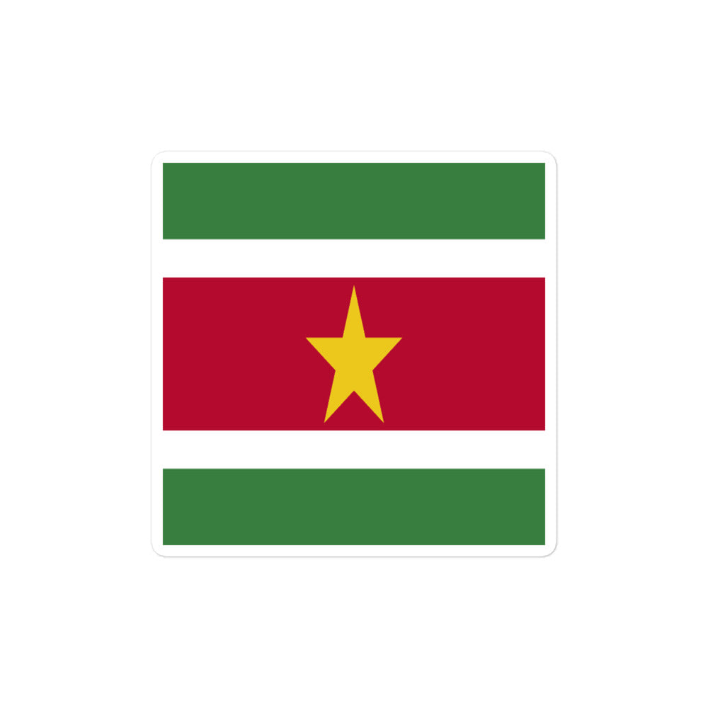 National Flag Stickers - Collection 9 Suriname sticker-4x4