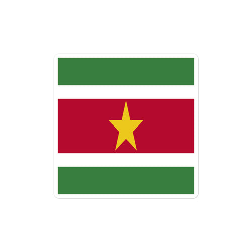 National Flag Stickers - Collection 9 Suriname / 2x2 / Satin