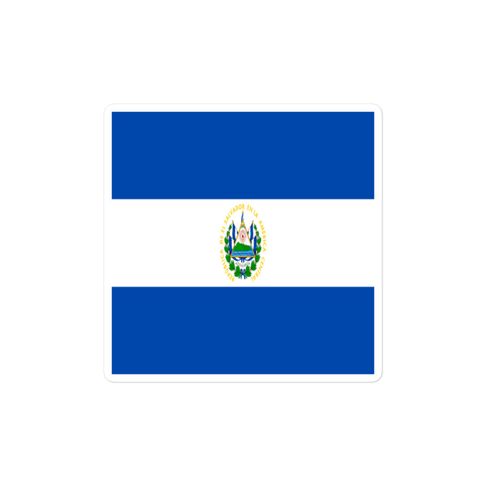 National Flag Stickers - Collection 9 El Salvador sticker-4x4
