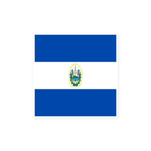 National Flag Stickers - Collection 9 El Salvador / 2x2 / Satin