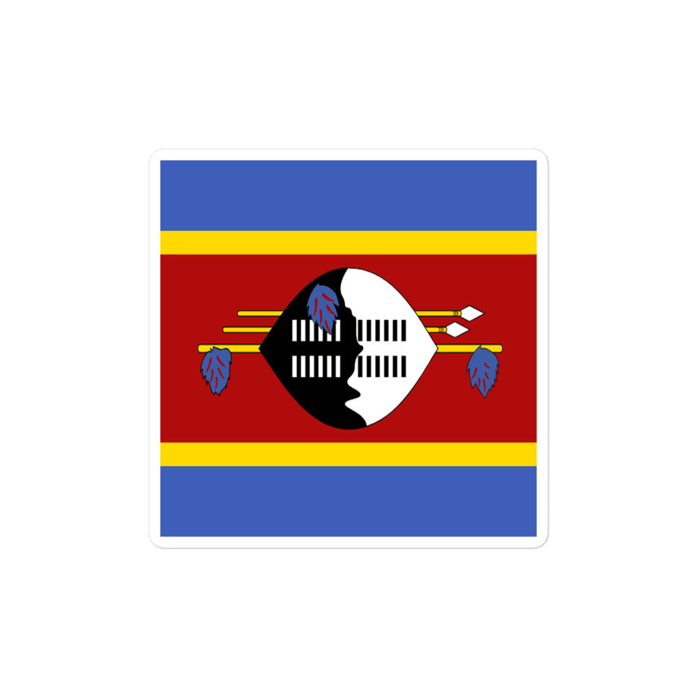 National Flag Stickers - Collection 9 Eswatini sticker-4x4
