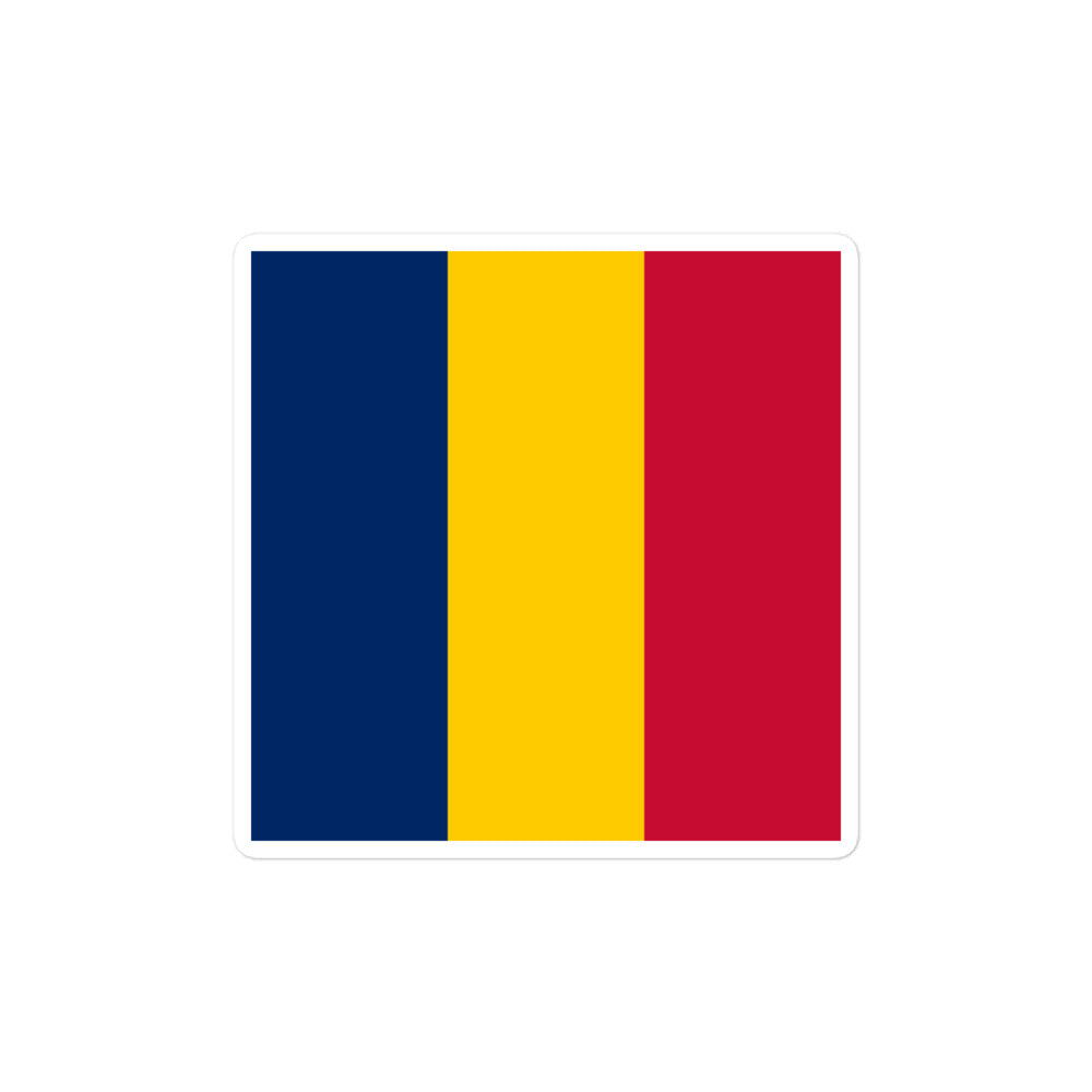 National Flag Stickers - Collection 9 Chad sticker-4x4