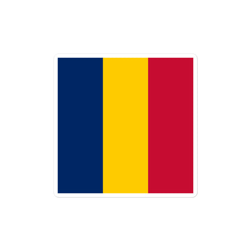 National Flag Stickers - Collection 9 Chad / 2x2 / Satin