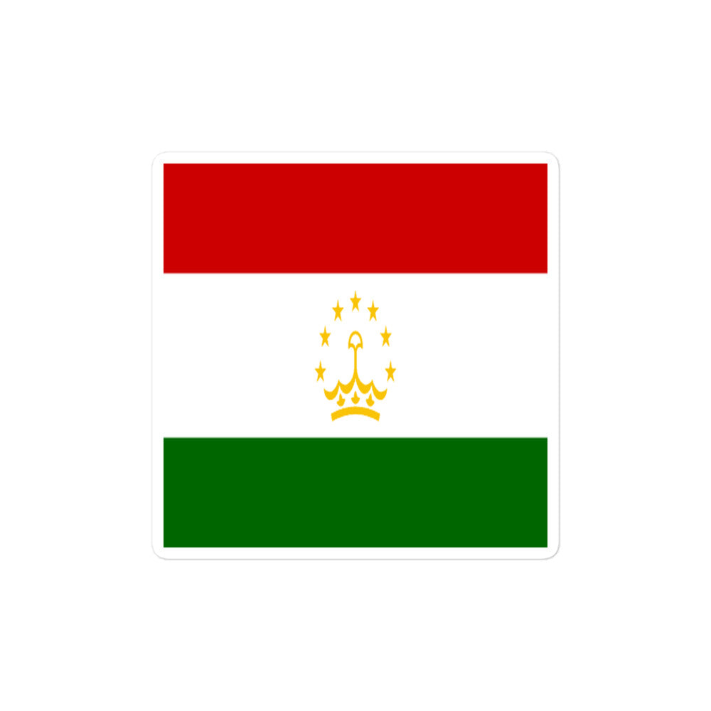 National Flag Stickers - Collection 9 Tajikistan sticker-4x4