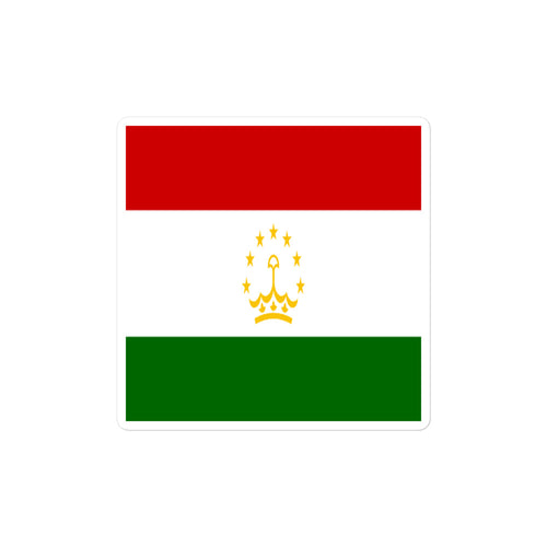 National Flag Stickers - Collection 9 Tajikistan / 2x2 / Satin