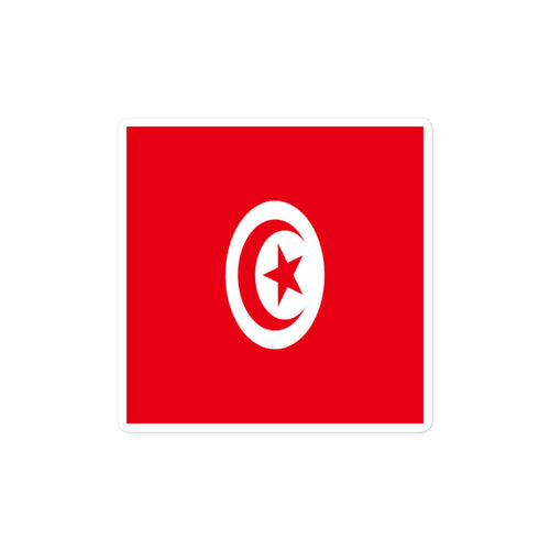 National Flag Stickers - Collection 9 Tunisia / 2x2 / Satin
