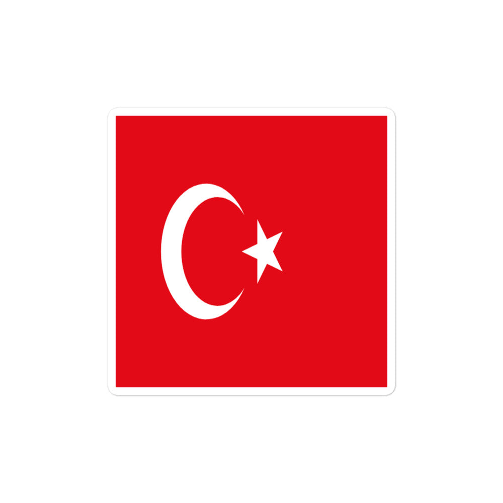 National Flag Stickers - Collection 9 Turkey sticker-4x4