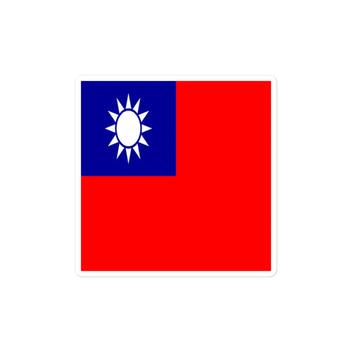 National Flag Stickers - Collection 9 Taiwan / 2x2 / Satin