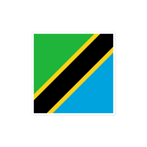 National Flag Stickers - Collection 9 Tanzania / 2x2 / Satin