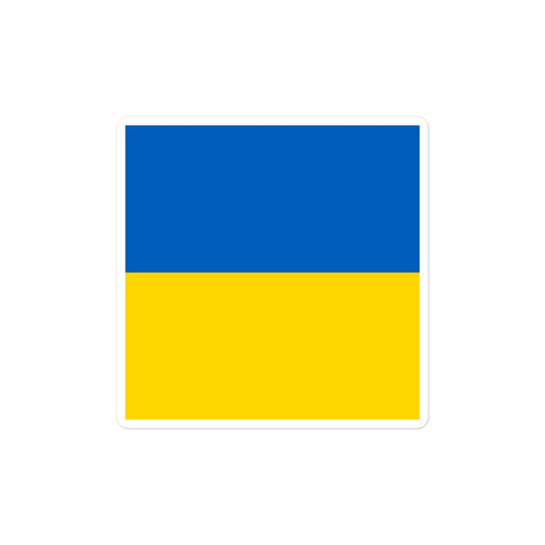 National Flag Stickers - Collection 10 Ukraine / 2x2 / Satin