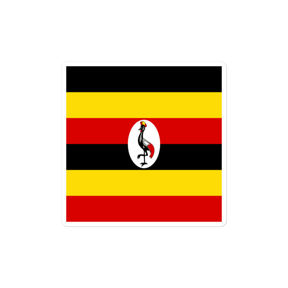 National Flag Stickers - Collection 10 Uganda sticker-4x4
