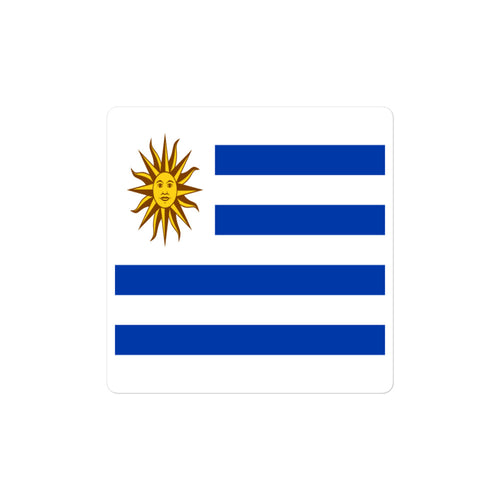 National Flag Stickers - Collection 10 Uruguay / 2x2 / Satin