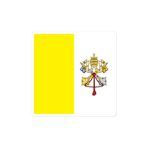 National Flag Stickers - Collection 10 Vatican City / 2x2 / Satin