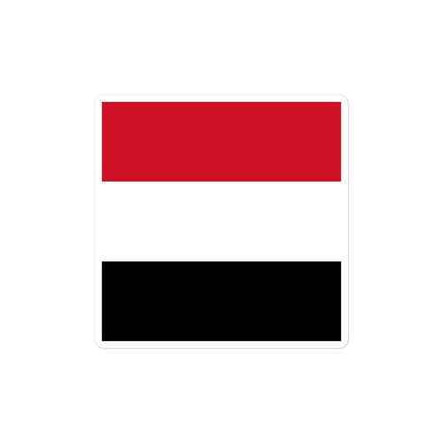 National Flag Stickers - Collection 10 Yemen / 2x2 / Satin