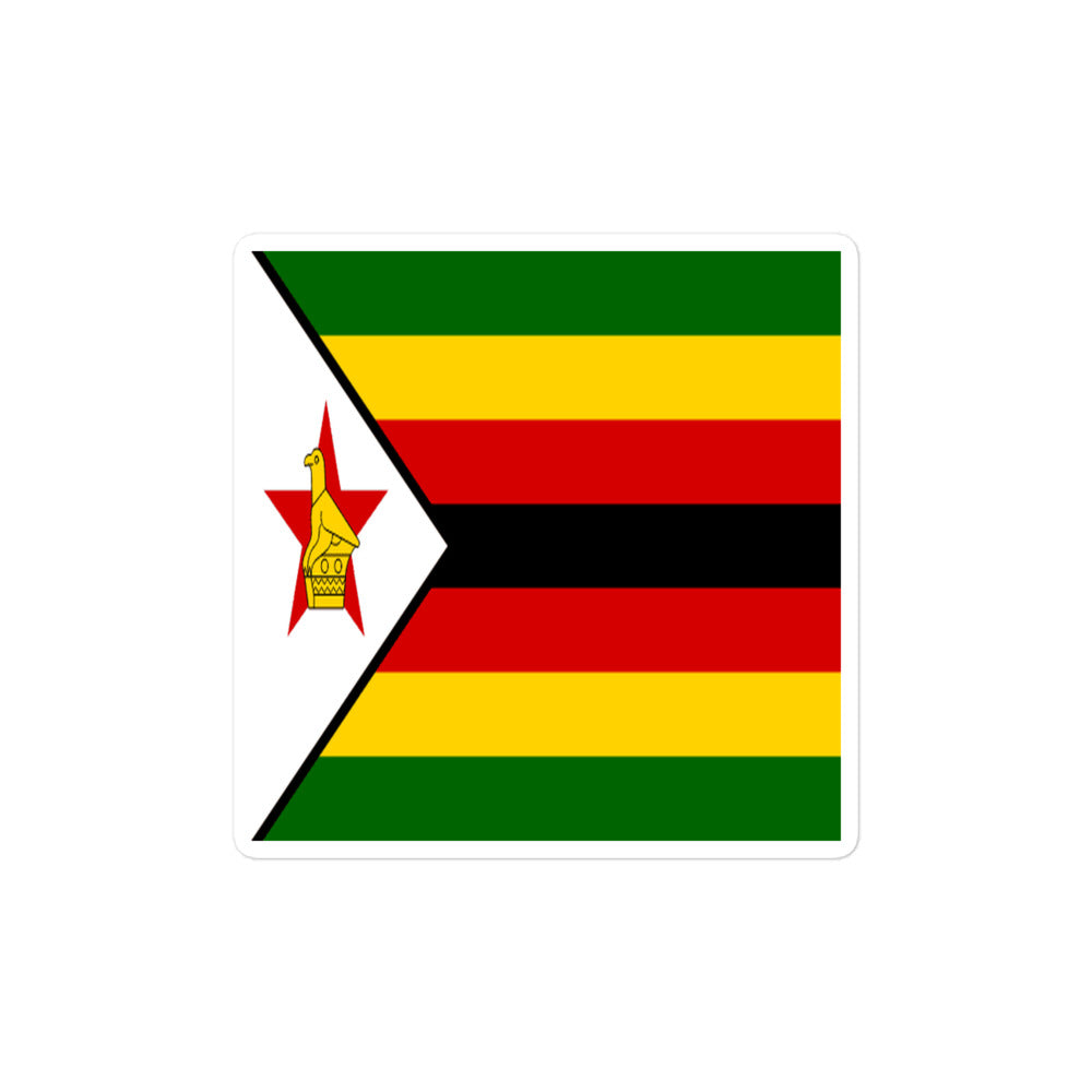 National Flag Stickers - Collection 10 Zimbabwe sticker-4x4