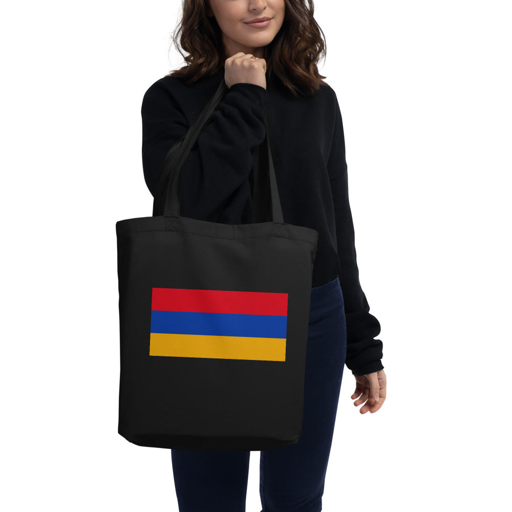 National Flag Tote Bags - Collection 1 Armenia tote-black
