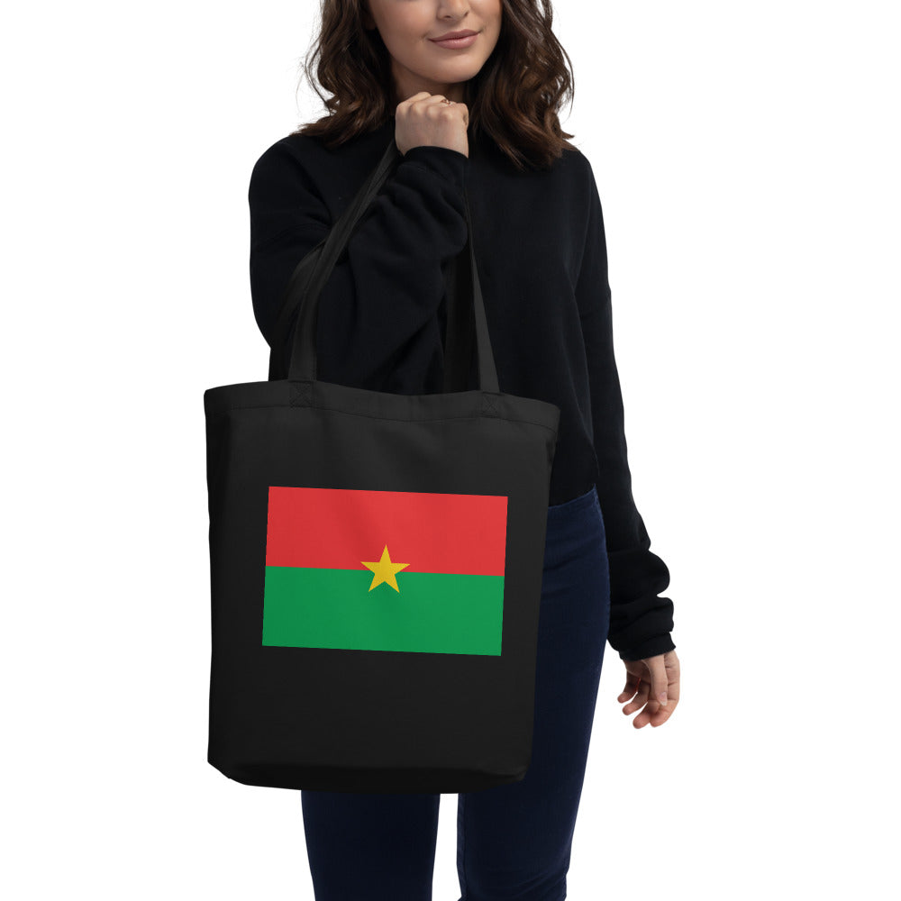 National Flag Tote Bags - Collection 1 Burkina Faso tote-black