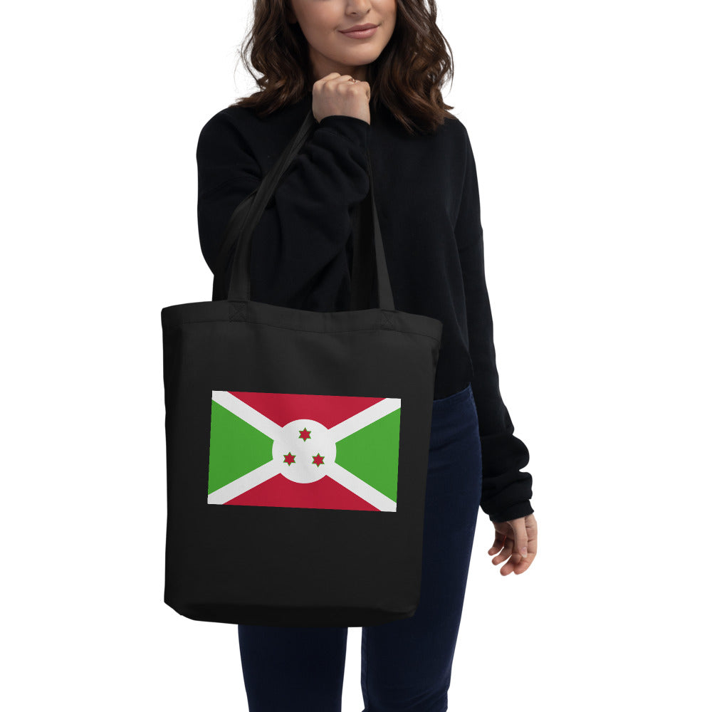 National Flag Tote Bags - Collection 1 Burundi tote-black
